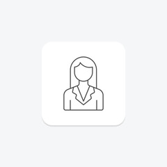 Business Woman Icon icon, woman, icon, symbol, female, editable vector, pixel perfect, illustrator ai file