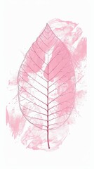 botanical print leaf outline and silhouette modern pink and white --ar 9:16 Job ID: 5ee3ca07-b965-4aff-bc1b-9cf41674238d