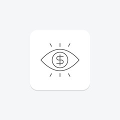 Business Vision icon, vision, mission, goal, strategy, editable vector, pixel perfect, illustrator ai file