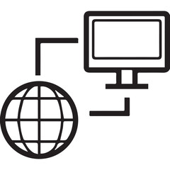 Internet and computer network icon