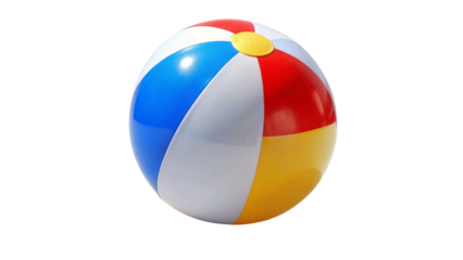 Beach ball isolated on Transparent background.