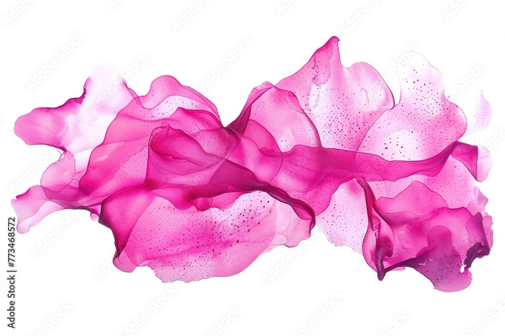 Poster close up of a pink flower on a white background. suitable for various design projects