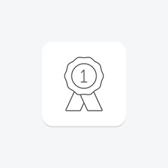 Recognition Ribbon icon, ribbon, award, honor, symbol, editable vector, pixel perfect, illustrator ai file