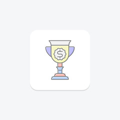 Bonus Cup icon, cup, reward, recognition, incentive, editable vector, pixel perfect, illustrator ai file