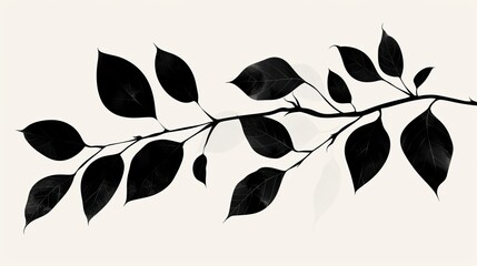 botanical print leaves silhouette modern --ar 16:9 Job ID: 70f99088-7698-4aa2-bafc-1b2b030aacc3