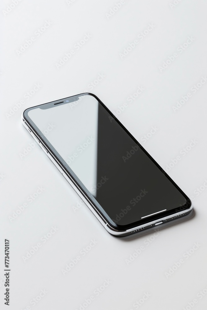 Aufkleber a close up of a cell phone on a table. suitable for technology concepts