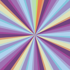 Pop art radial colorful comics book magazine cover. Striped color digital background. Cartoon funny retro pattern strip mock up. Vector halftone illustration. Sunburst, starburst shape