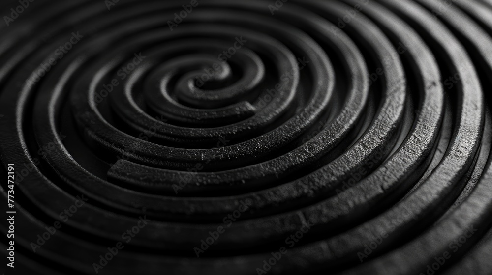 Poster abstract spiral design in black and white, suitable for various design projects