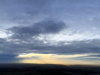 Fototapeta na wymiar clouds in the sky aktueller Klimawandel in Deutschland 