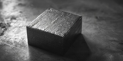 A simple wooden box captured in black and white. Suitable for various design projects