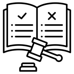 Rule Book  Icon Element For Design