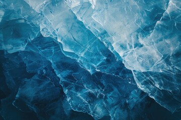 Close up of a blue ice covered surface, perfect for winter themes - obrazy, fototapety, plakaty