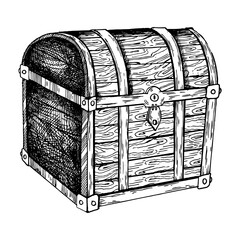 Obraz premium Vintage chest engraving PNG illustration