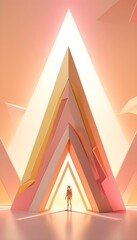 pyramid in the sky abstract building triangle shape