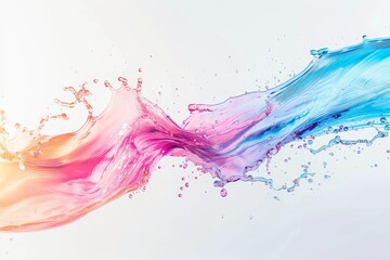 Dynamic Splash of Pink and Blue Hues