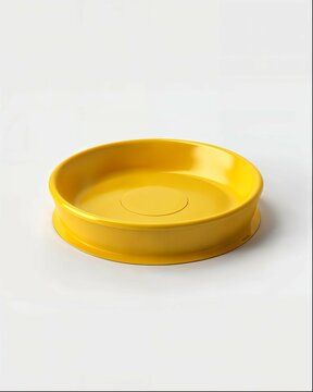 empty dpg plate on white background