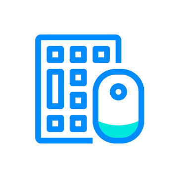 E-commerce mall blue colored icon pack