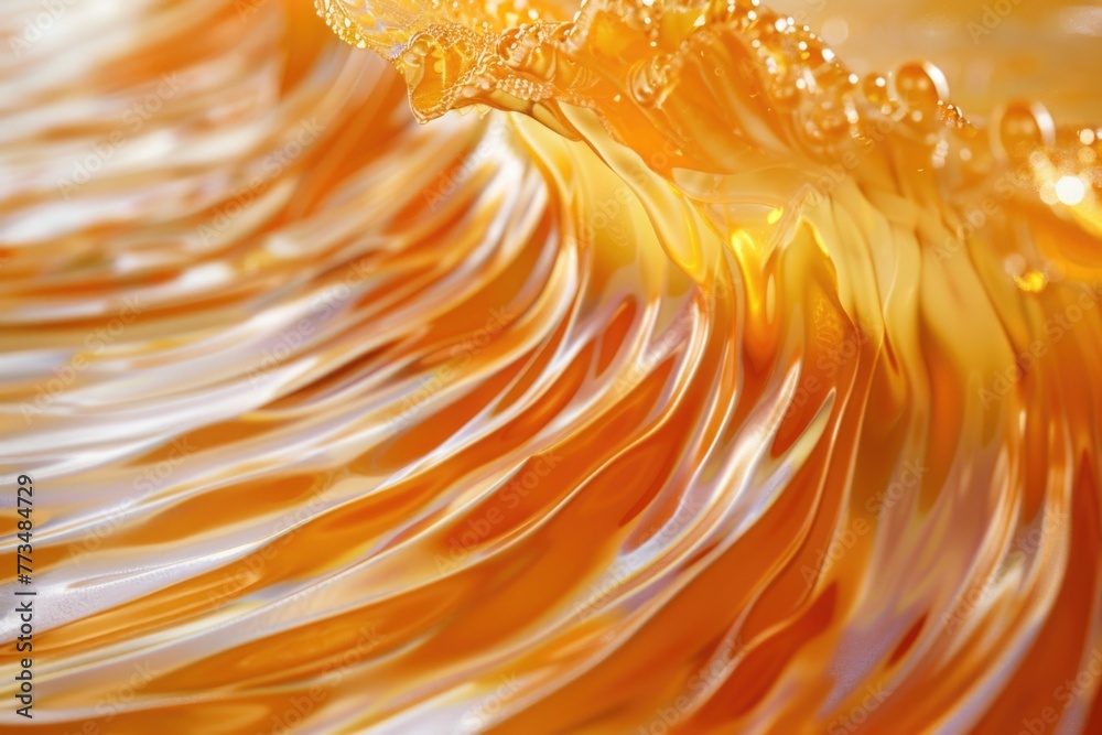 Poster Close up view of a powerful ocean wave. Ideal for travel and nature concepts