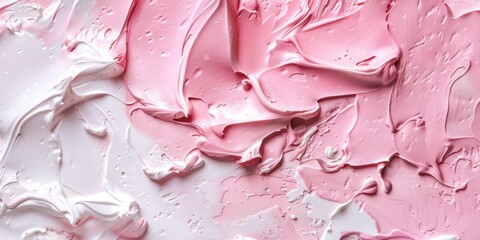 Close up of a cake with pink frosting, perfect for bakery promotions