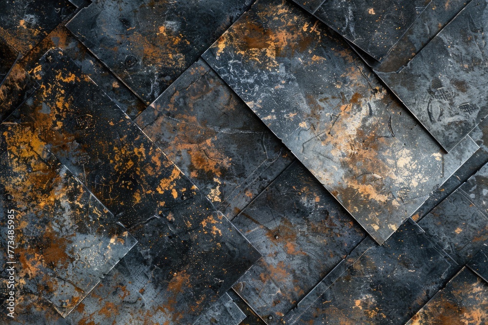 Poster detailed view of rust on metal surface, suitable for industrial concepts