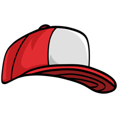 Red Cap Trucker Hat Illustration