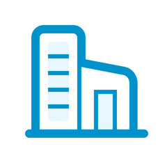 Convention Center blue colored icon pack