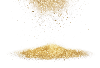 glittering Gold glitter. Foil confetti stroke snow dust. confetti. Less border. splatter Frame. sparkle Shiny Golden background. See transparent brush glistering du