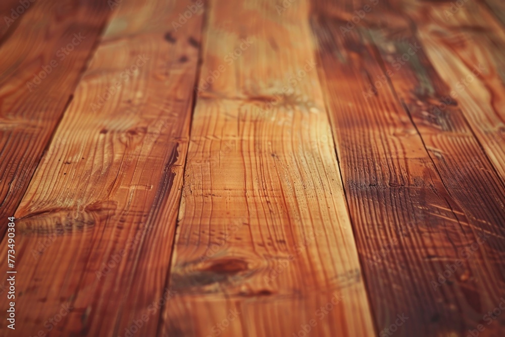 Poster a close up of a wooden table with a blurry background. ideal for interior design concepts