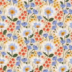 watercolor seamless floral pattern