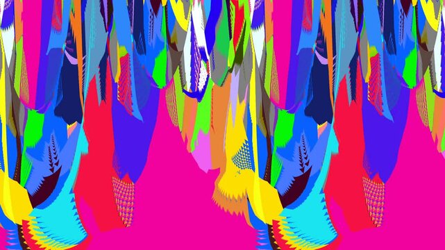abstract colorful background trippy psychedelic repeating VJ animated bright video