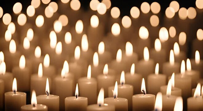 Animation of a row of candles