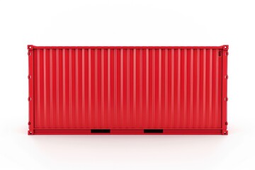 A red container placed on a white surface. Suitable for various industrial and household concepts