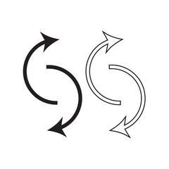 Colorful, Black double arrow with loop in different directions