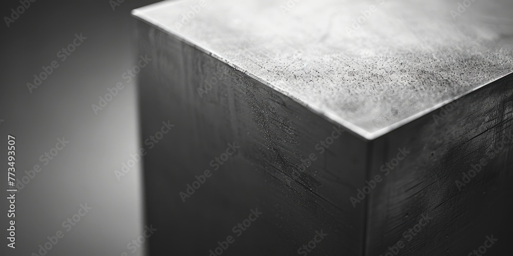 Poster a monochromatic image of a metal object. suitable for industrial concepts