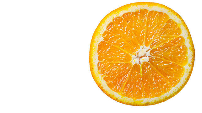 Slice of orange, on white