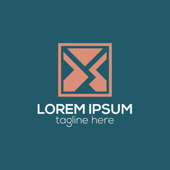 Fototapeta premium Initial X letter monogram abstract logo design concept isolated vector template