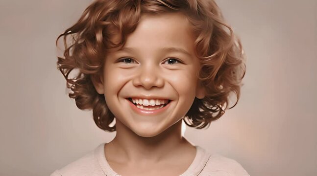 Child’s Innocence: A Photorealistic Rendering of a Joyful Smile