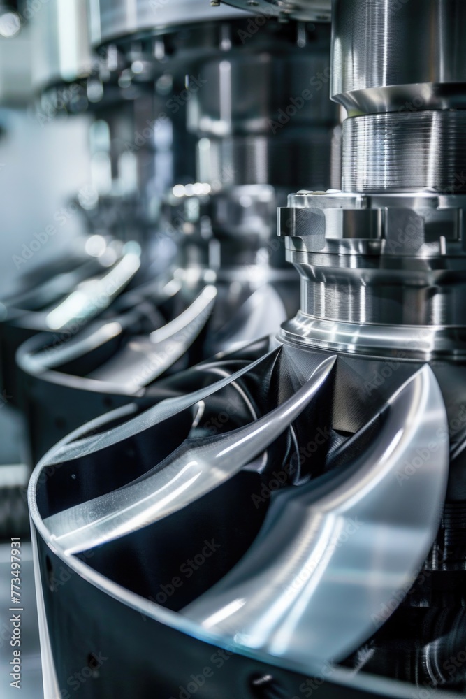 Poster detailed view of a machine in a factory, suitable for industrial concepts