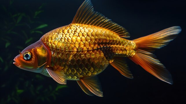 Carassius auratus auratus - gold fish - aquarium fish
