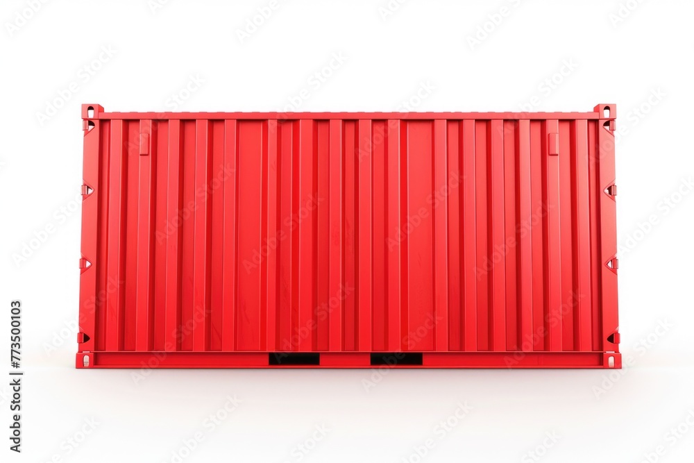 Aufkleber A red container placed on a white surface, suitable for various concepts