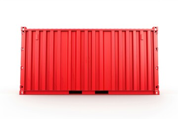 A red container placed on a white surface, suitable for various concepts
