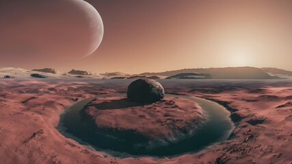 Mars HDRI Environment Map: Round Spherical Panorama in Equidistant Projection