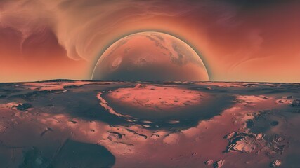 Mars HDRI Environment Map: Round Spherical Panorama in Equidistant Projection