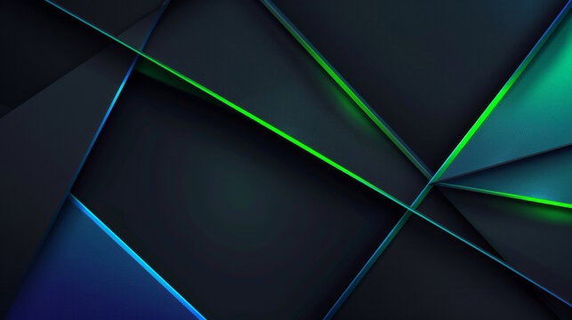 Abstract geometric background with neon accents