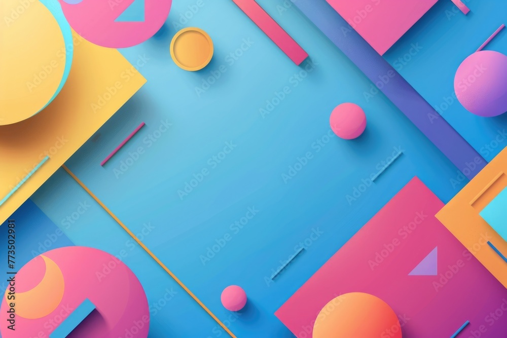 Poster abstract background with vibrant geometric shapes. perfect for graphic design projects