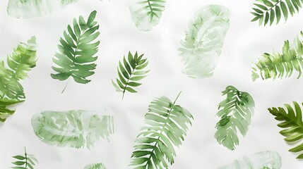 texture of leaf hand print on paper, leaf texture on a white background - botanical illustration