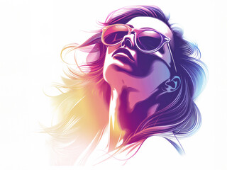 illustration of a person with sunglasses