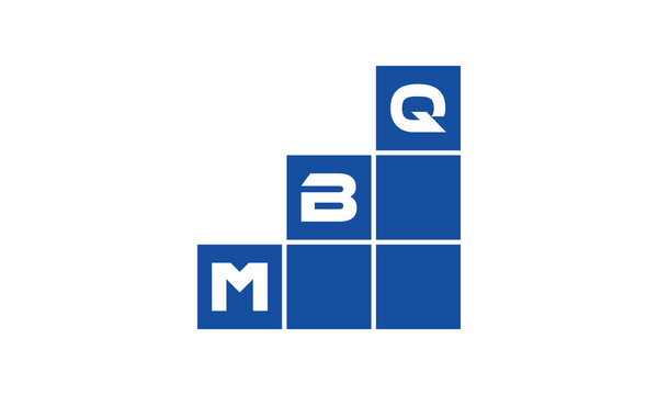 MBQ initial letter financial logo design vector template. economics, growth, meter, range, profit, loan, graph, finance, benefits, economic, increase, arrow up, grade, grew up, topper, company, scale