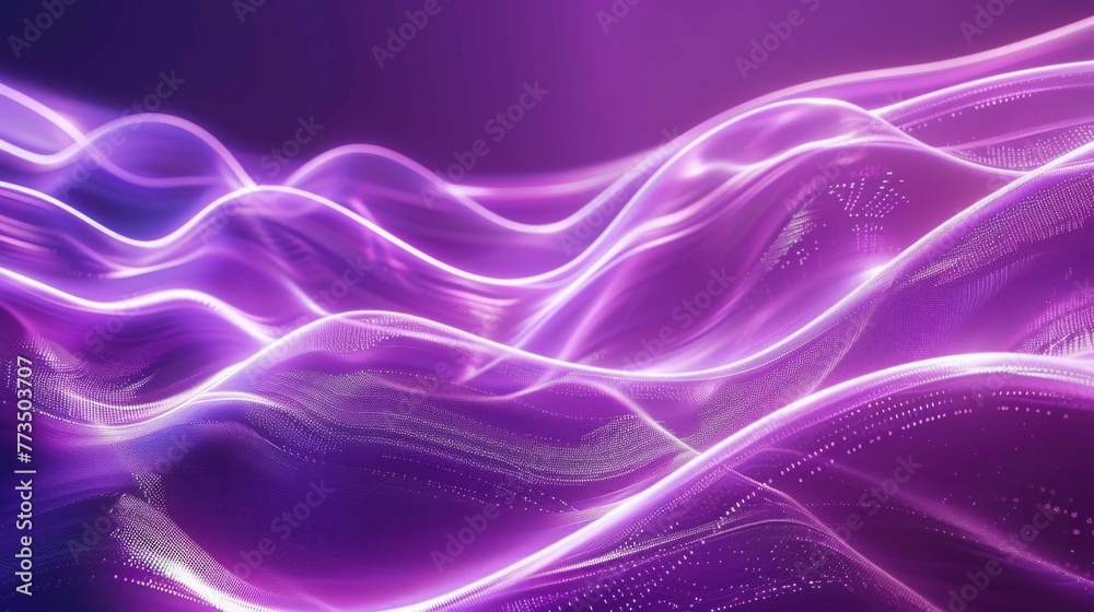 Poster A striking image of a purple wave of light in a dark room. Perfect for adding a touch of mystery to your design projects