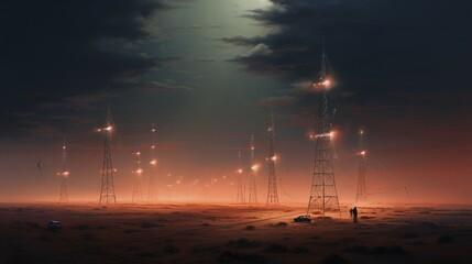 The Connection of Antennas in the Night